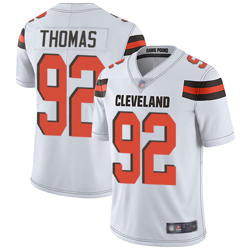 Cleveland Browns Chad Thomas Men White Limited Jersey #92 NFL Football Road Vapor Untouchable->cleveland browns->NFL Jersey
